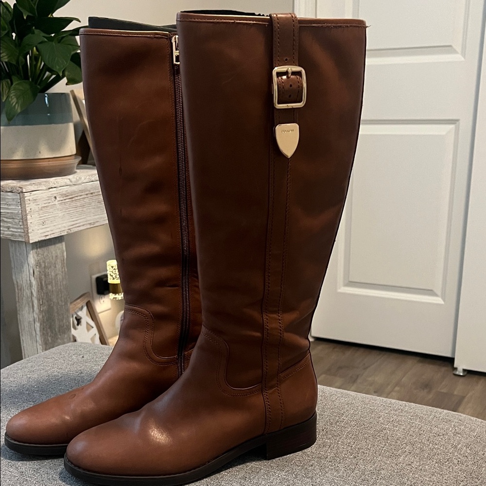 Coach Brown Leather Riding Boots-size 9